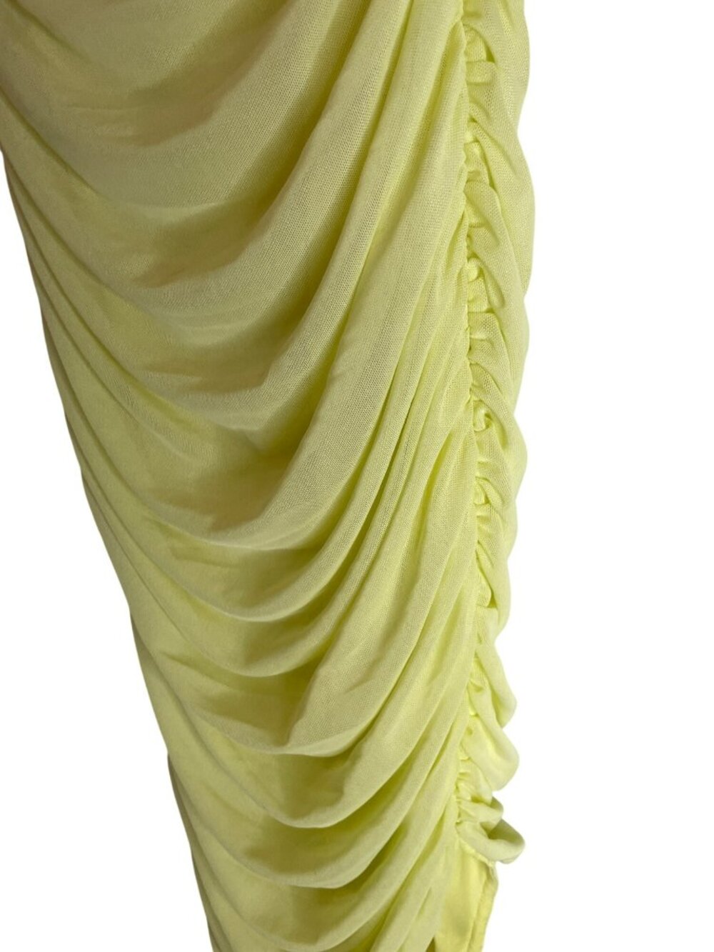 Babyboo Demi Maxi Dress Lime Green Ruched Sleeveless Size XS NEW WITH TAGS - Picture 4 of 10